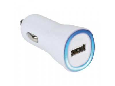 Зарядно за кола Vivanco USB 12/24V 1A светодиод светещ ринг 35928